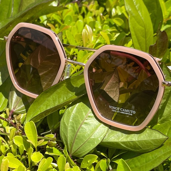 VINCE CAMUTO Metal Geometric Sunglasses In Rosegold 100% UV Protrction V… main image 5